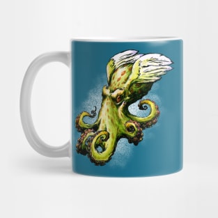 Green Octopus on the wings Mug